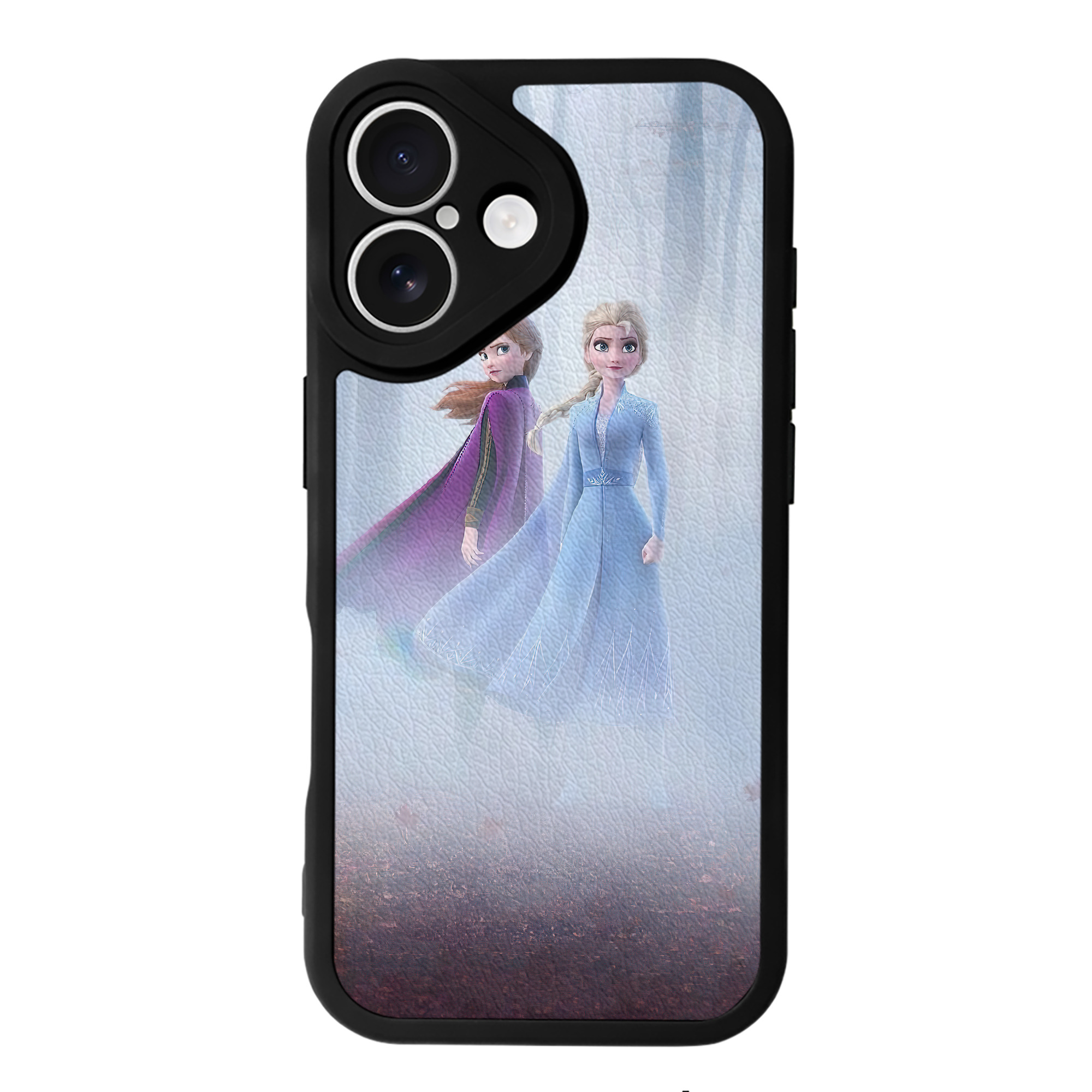 （画像用） アナと雪の女王 アンナ エルサ Frozen Anna Elsa 【iPhone 16シリーズ対応】シリコンスマホケース（レザー調） 材質：シリコン